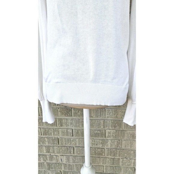 CeCe Women's Size XS Pullover Long-sleeve Knit  Neck Tie Sweater - Picture 5 of 11